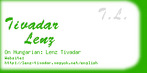 tivadar lenz business card